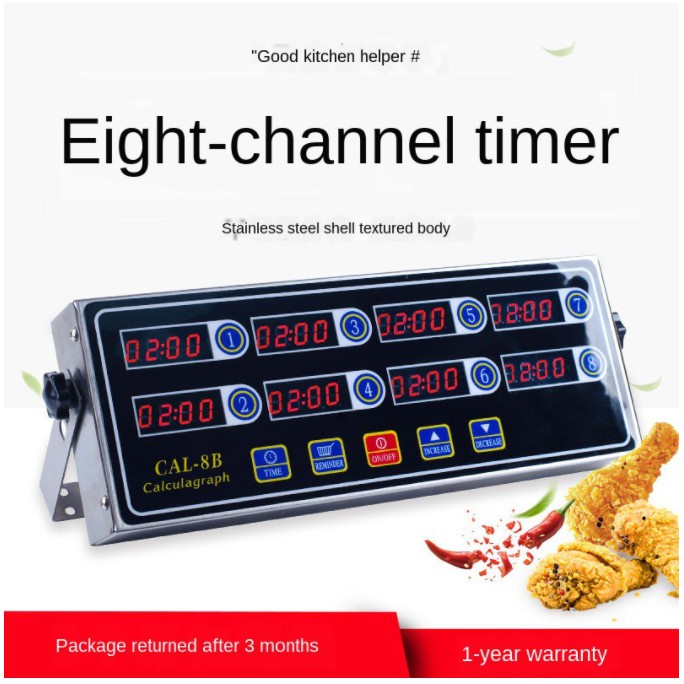 3 Stage Reminder 8 Channel Digital Timer CAL-8B Shaking Timing | Shopee ...