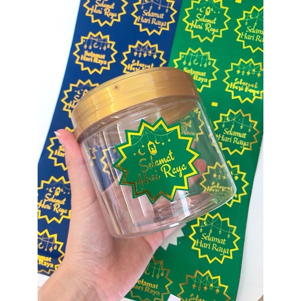 Hari Raya Sticker/ Sticker Raya/ Sticker Bekas Kuih 100pcs | Shopee ...