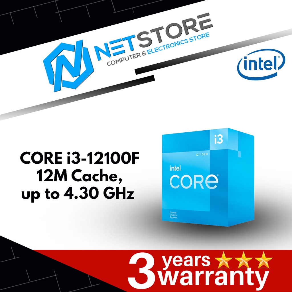 Intel® Core™ i3-12100F Processor 12M Cache, up to 4.30 GHz