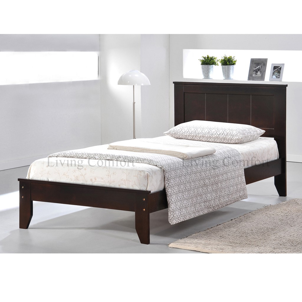 SINGLE SIZE WOODEN BED / KATIL KAYU BUJANG / 3' SOLID WOOD BED / IKEA