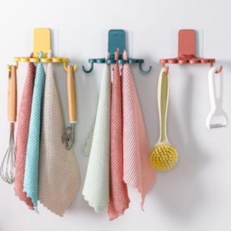 💥Malaysia Ready Stock💥Kitchen Rag Storage Rack a Hook Shelf Wall ...