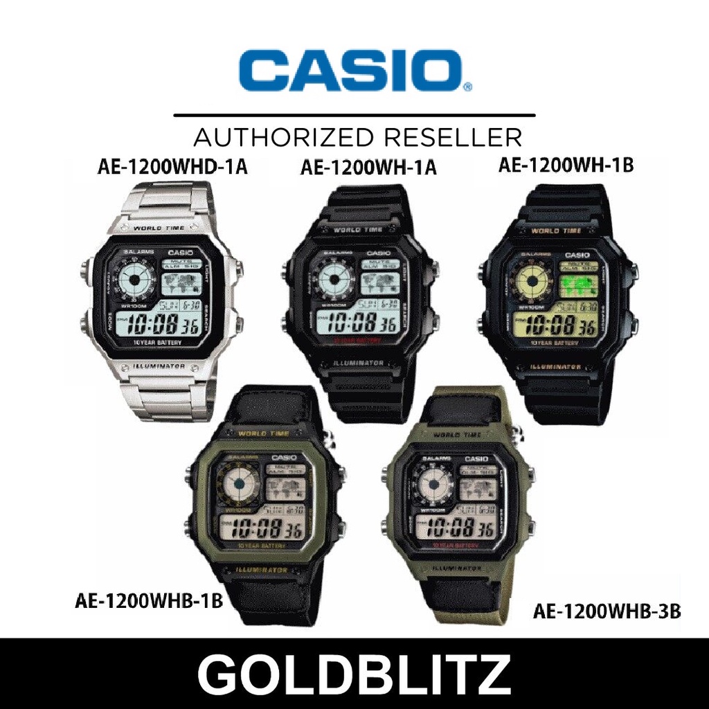 Casio Royal AE1200WH1A AE1200WH1B AE1200WHD1A AE1200WHB1B AE