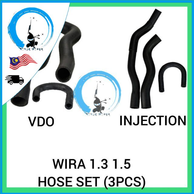 PROTON WIRA VDO / injection RADIATOR HOSE SET (TOP LOWER U HOSE