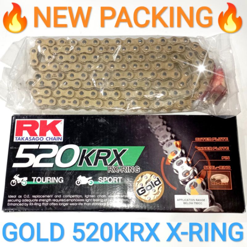 RK 520 KRX X-RING GOLD CHAIN 120L(100%ORIGINAL) | Shopee Malaysia