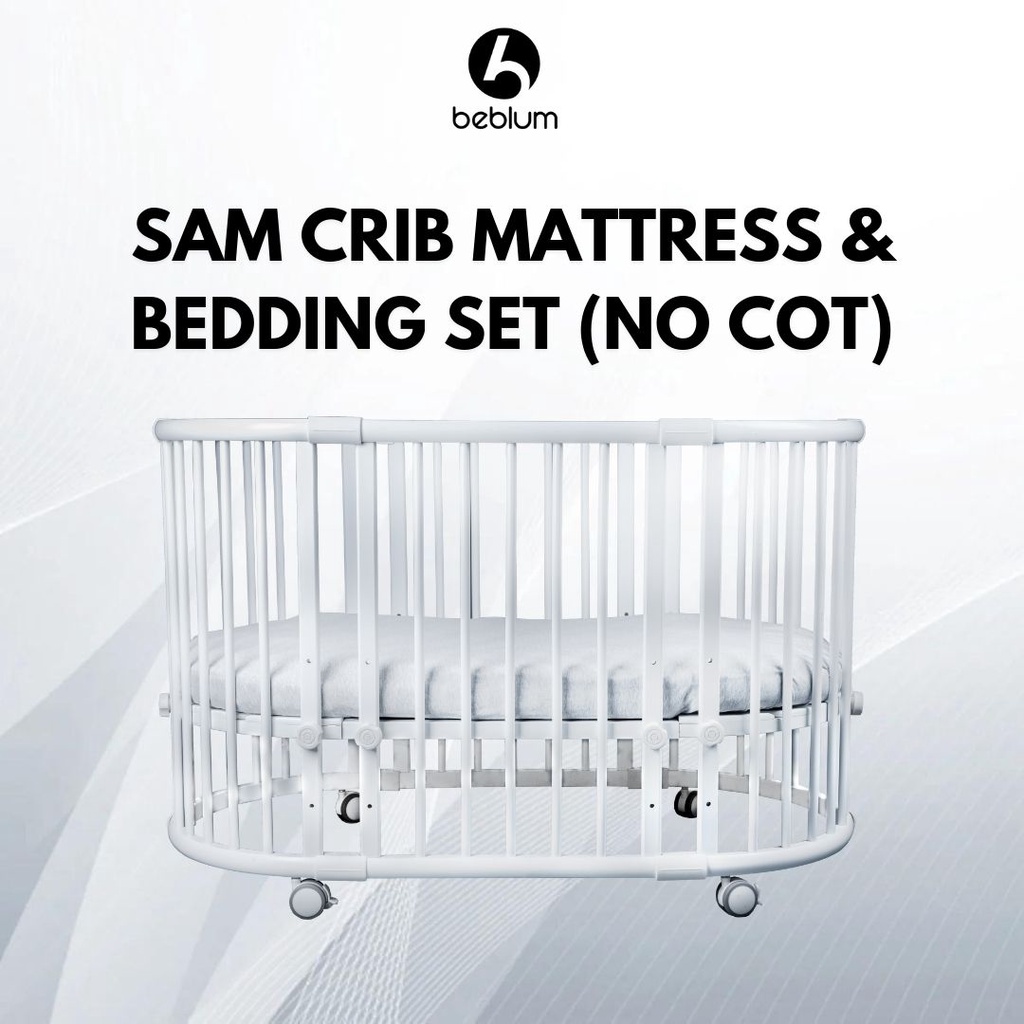 Official Store Beblum Sam Crib Bedding Round Oval Padding Fitted Sheet Comforter Pillow Bumpers Without COT Shopee Malaysia