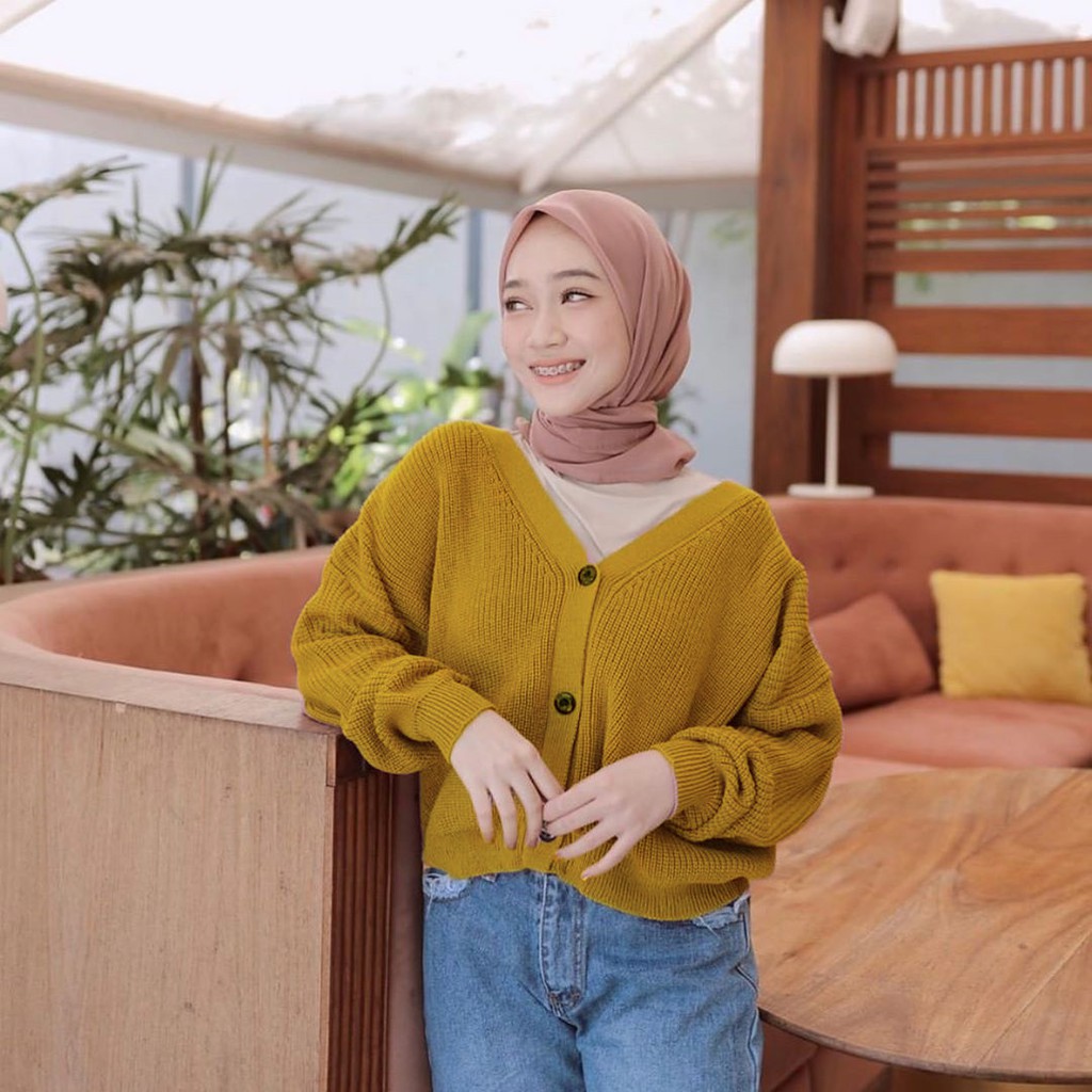Cardigan Rajut Shopee Jual Asilla Stripe Cardy Atasan Cardigan