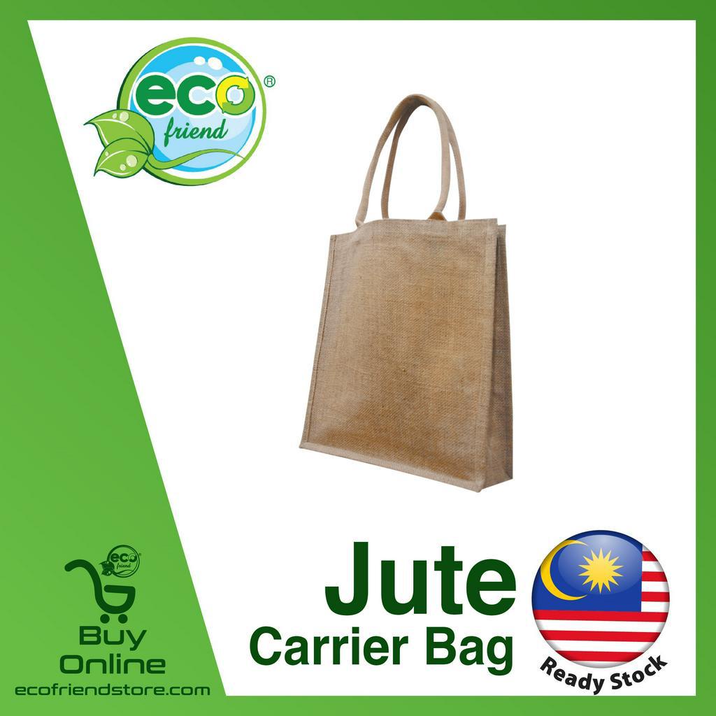 [ LOCAL READY STOCK ] ECO-friend Jute Carrier Bag Grocery Groceries ...