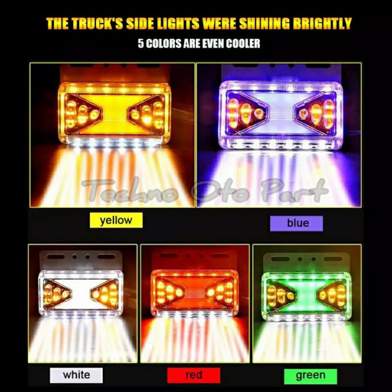 24v Truck Tailgate Side Led Light, 2 Color Box Model, Running Light ...