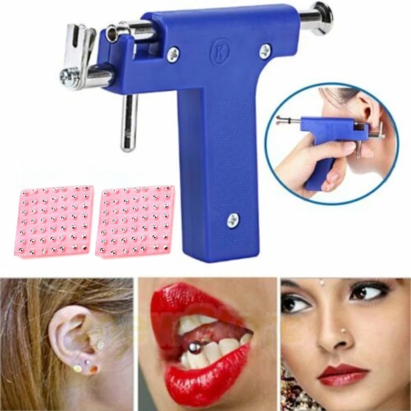 Professional Ear Piercing Gun Set Safety Painless Ear Nose Navel Body Piercing Gun Kit Set with