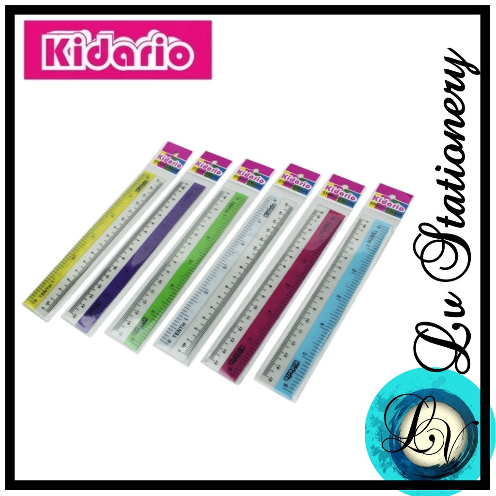 【LV】Kidario Colour Plastic Ruler 15CM | Shopee Malaysia