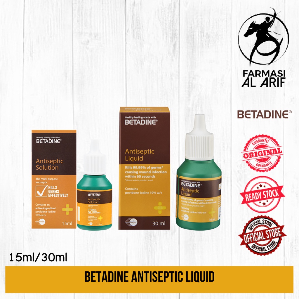 Betadine Antiseptic Liquid Ubat Kuning Untuk Luka Shopee Malaysia