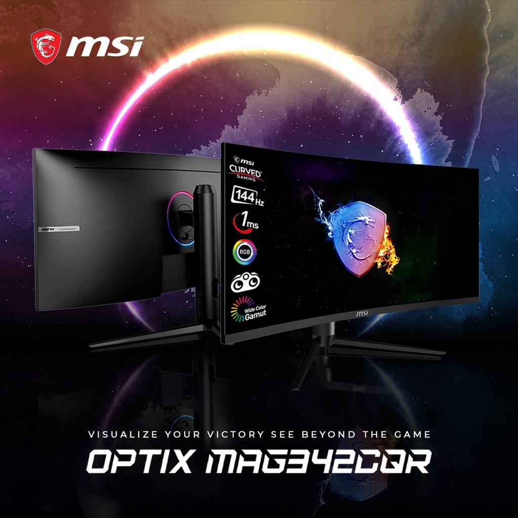 Monitor gaming - MSI Optix MAG342CQR, 34 , UWQHD, 1 ms, 144 Hz