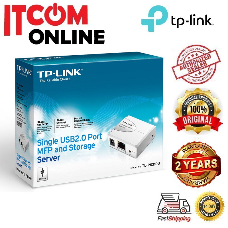 TP-LINK USB STORAGE AND MFP WIRED PRINT SERVER (TL-PS310U) | Shopee ...