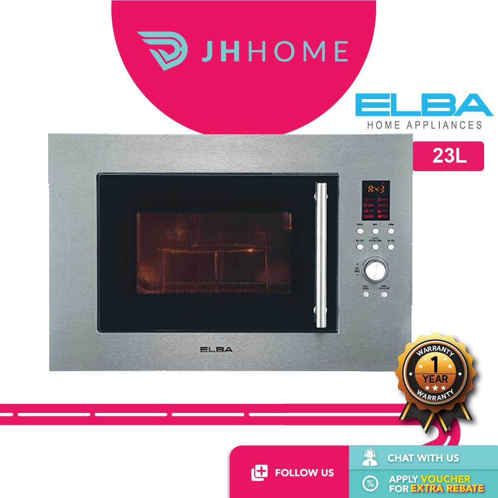 Elba Italy 23L Integrated Frame BuiltIn Microwave Oven With Grill EMO