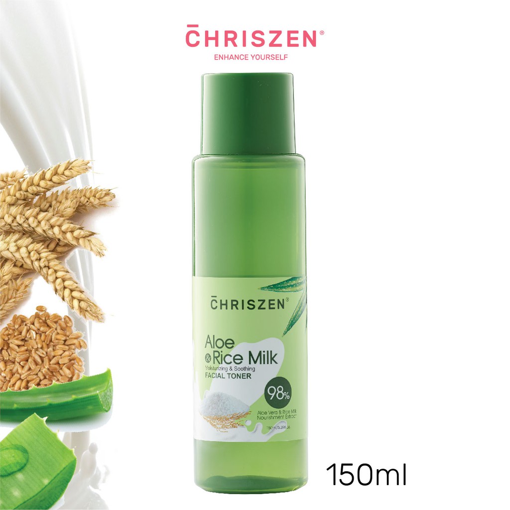 Chriszen 98% Aloe Vera & Rice Milk Toner 150ml | Shopee Malaysia