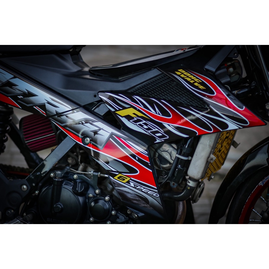 Satria Fi Removable Stamp - Raider Fi Model Fire Red Black White Satria ...