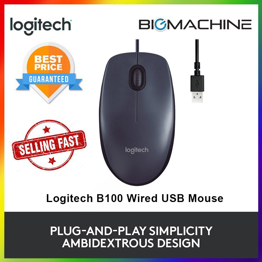 Logitech B100 USB Mouse Logitech K120 USB Keyboard and Combo Options