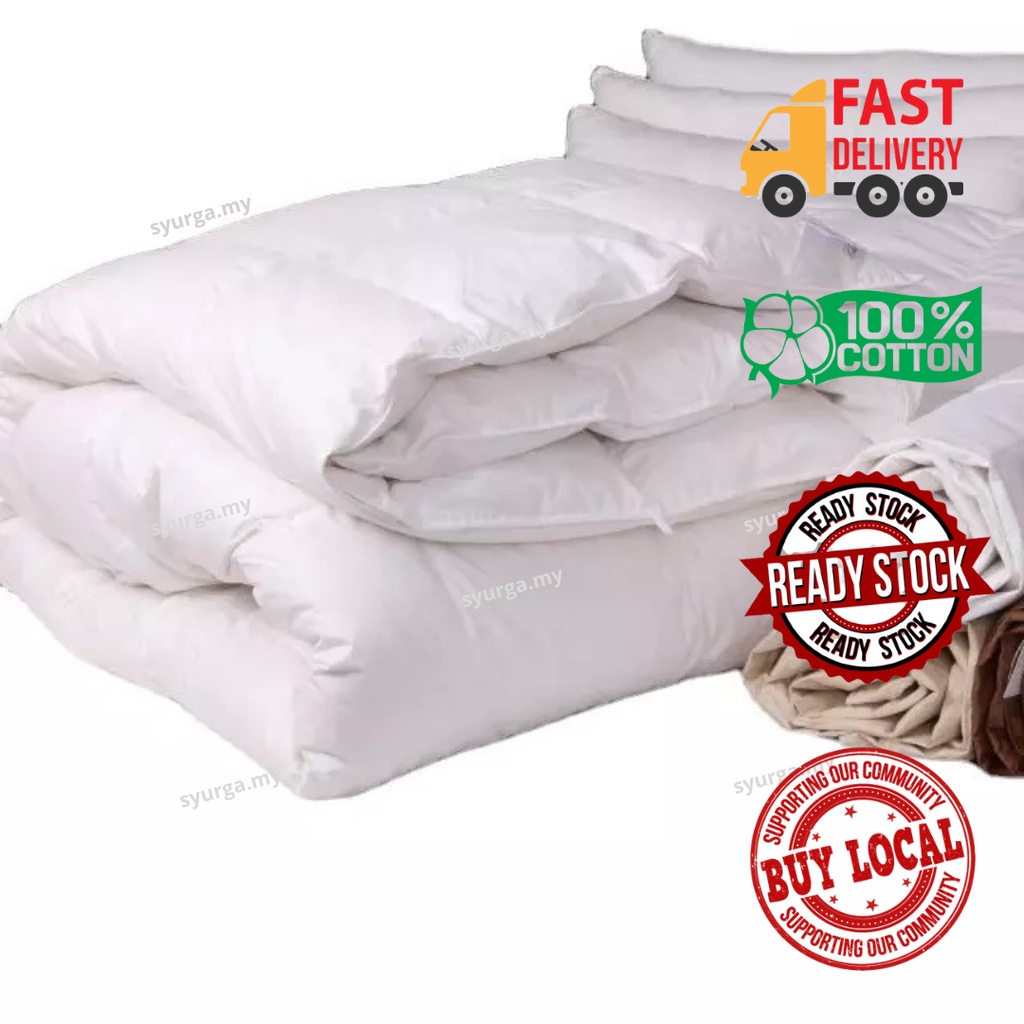 Cadar Single/Queen SIZE Fitted bedsheet/ Hotel Style Comforter/Plain ...