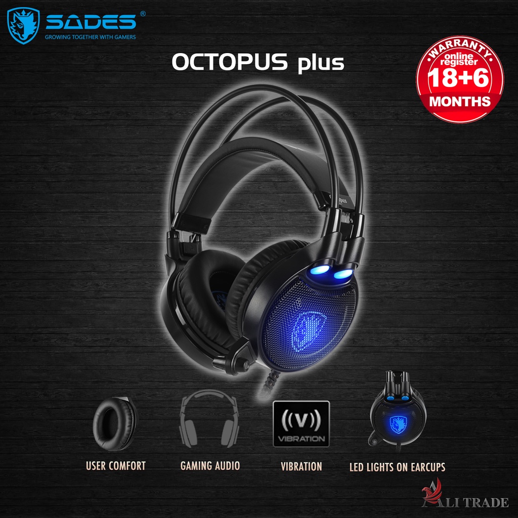 Vibration Sades Headset | Octopus-plus Gaming Shopee Malaysia