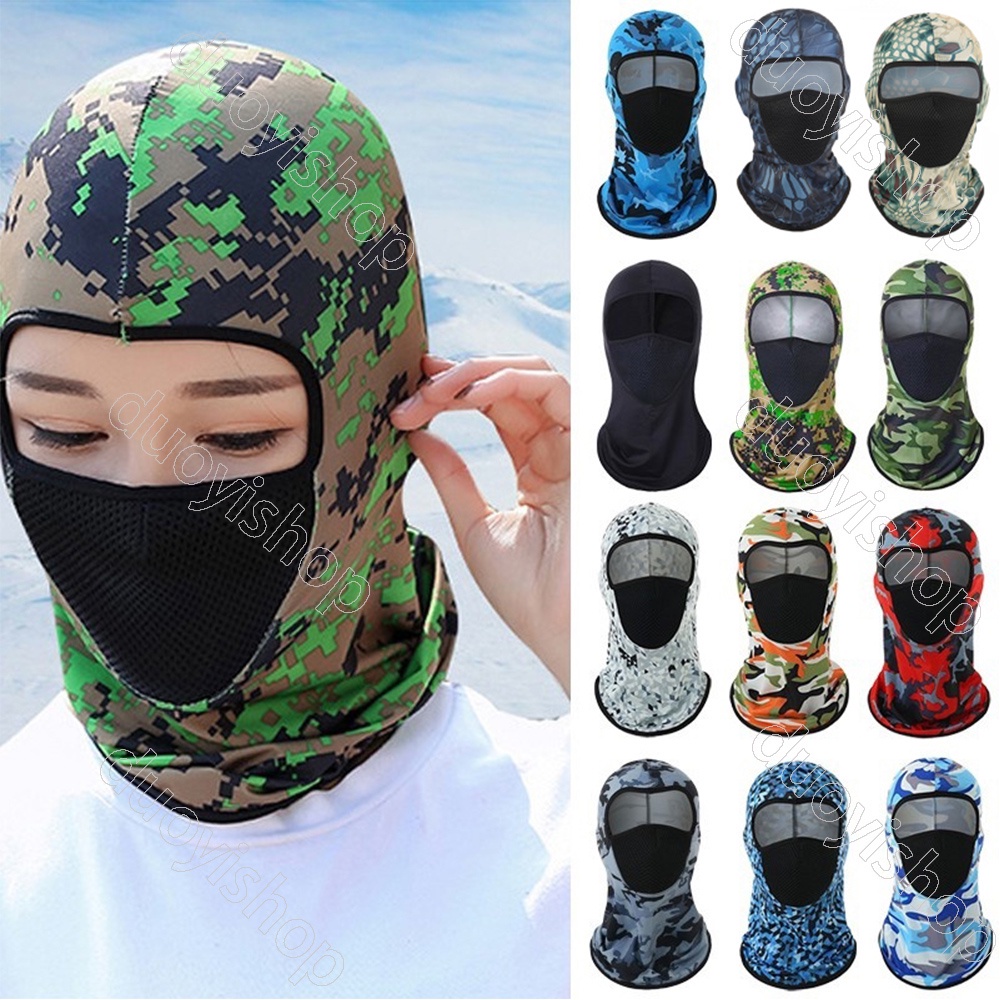 Full Mask Cycling Face Mask Headgear Camouflage Climbing Skiing Fishing ...