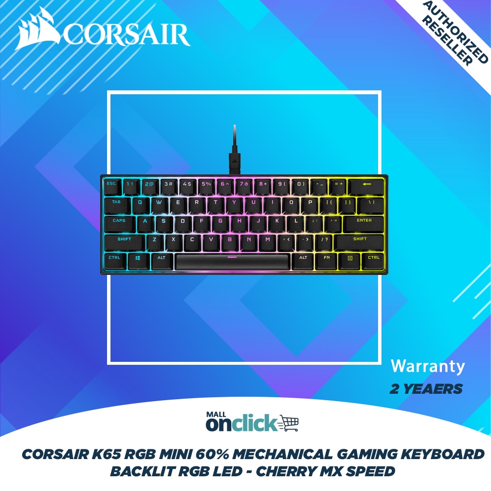 TECLADO CORSAIR USB K65 RGB MINI 60 CH-9194014-ES