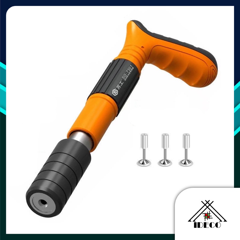 iDECO [FREE 20 NAILS] Manual Steel Nails Gun Concrete Rivet Tool Steel ...