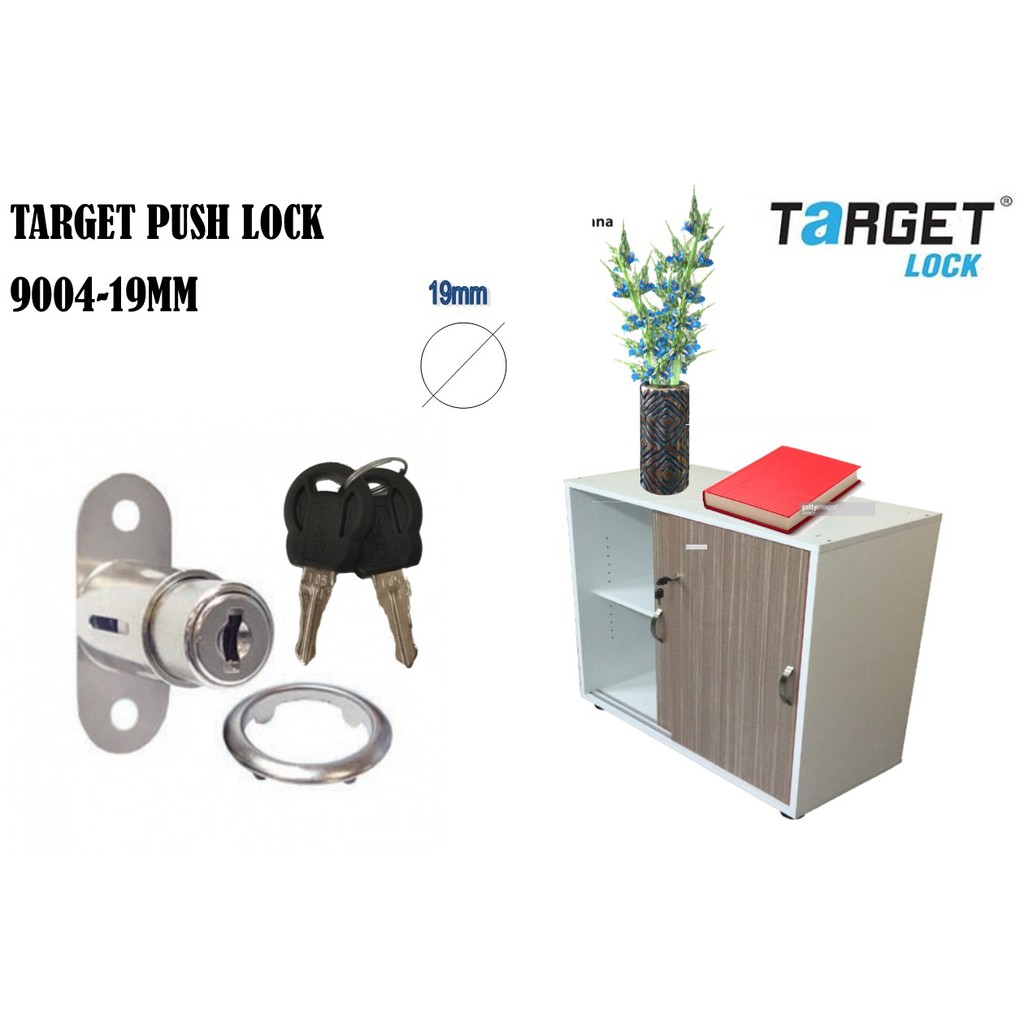TARGET PUSH LOCK 9004-19mm / wood cabinet lock / sliding cabinet lock ...