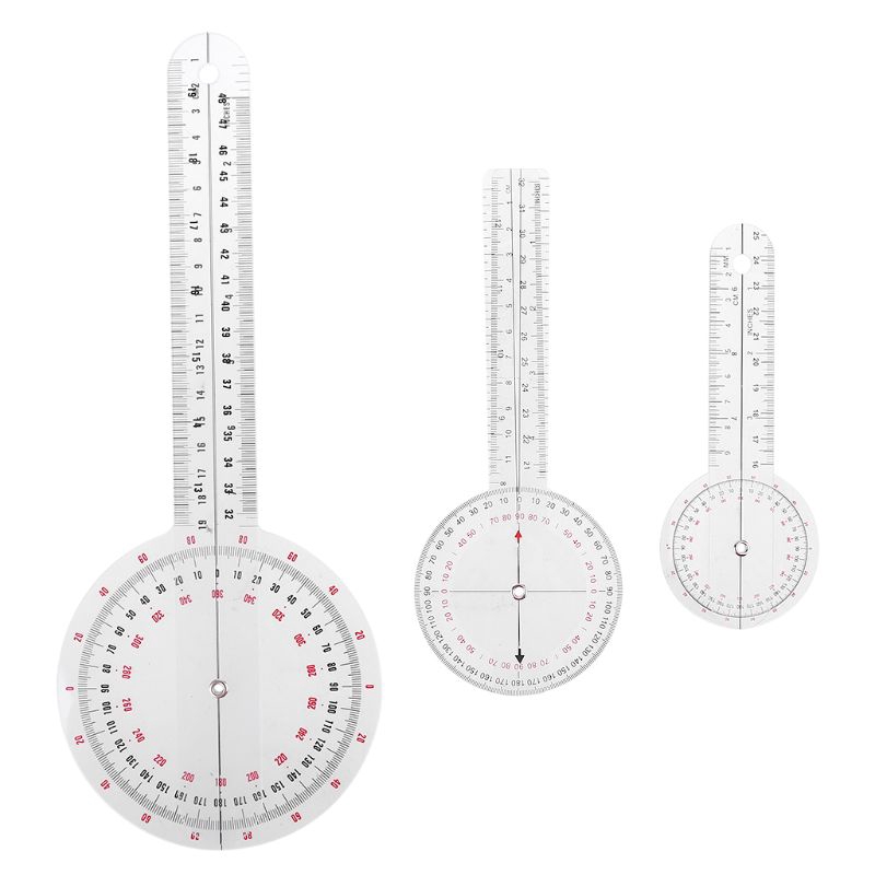 pop* 3Pcs/Set Physio Goniometer Angle Protractor Inch Ruler Joint Bend ...