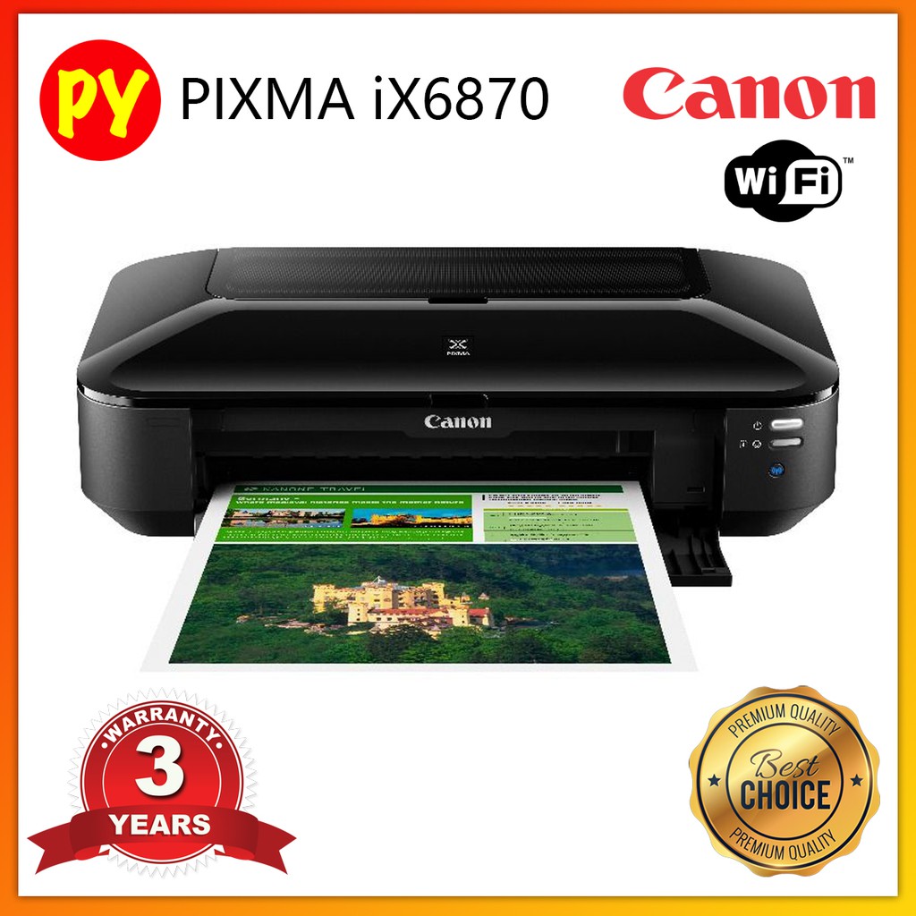 Canon Pixma Ix6870 A3 Wireless Inkjet Printer Ix 6870 A3 Network Wifi Shopee Malaysia 6672