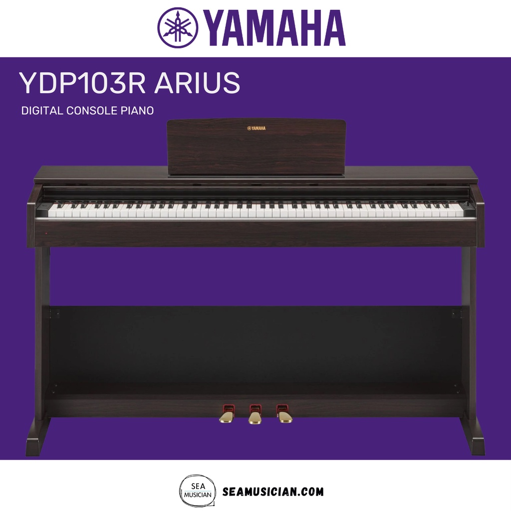 YAMAHA YDP103R ARIUS SERIES DIGITAL CONSOLE PIANO ROSEWOOD (DIGITAL