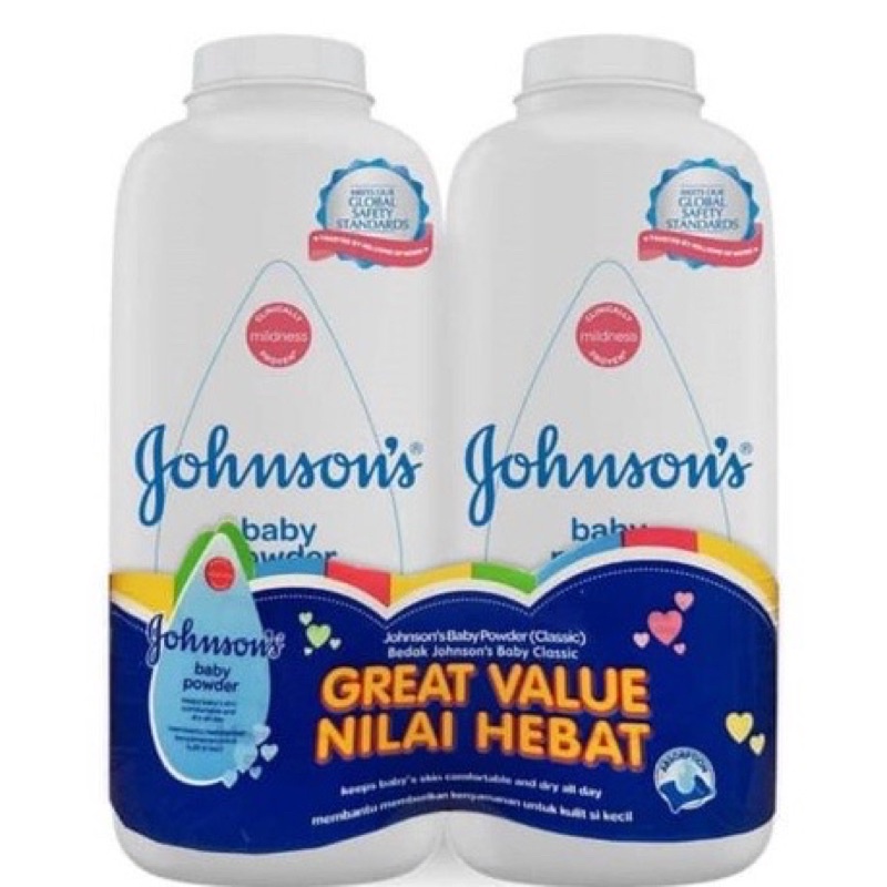 Johnson's Baby Talcum Powder 500g x 2 Twin Pack Shopee Malaysia