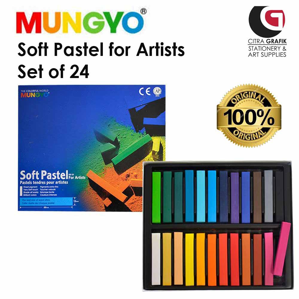 Mungyo Soft Pastel 24 Colours Set, soft pastel