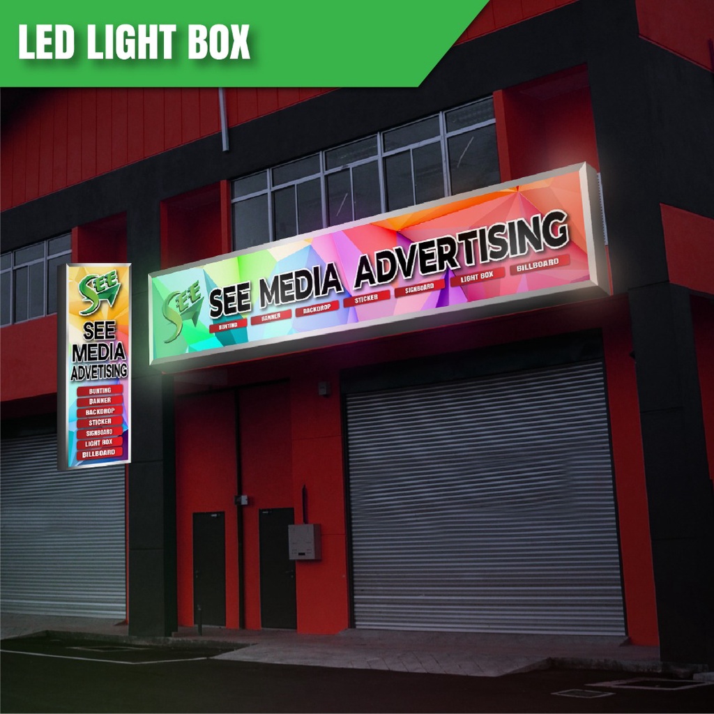 LED LIGHT BOX ( CUSTOM MADE LED Signboard ) , Size 4f x 20f Shopee