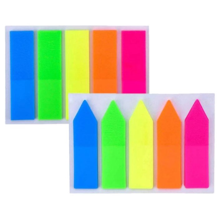Index Tab Flag 5 Colours Self Adhesive Tabs Writable PageMaker Neon