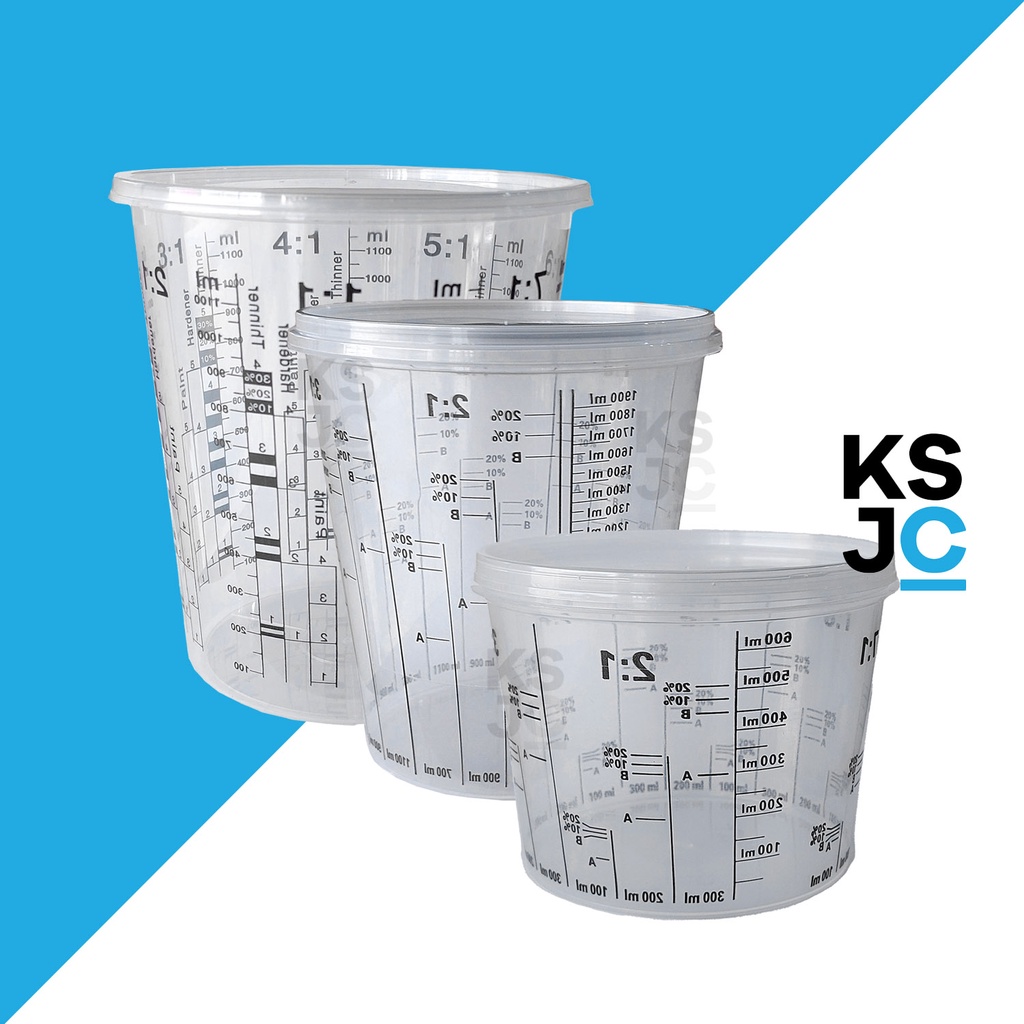 Car Spray Paint Mixing Cup with Cover/ Bekas Ukur Cat (650ml/1300ml