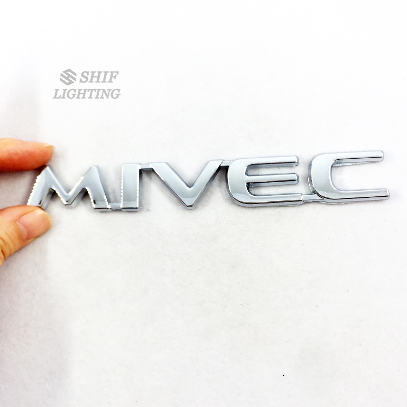 1 x ABS Chrome MIVEC Logo Letter Car Auto Side Rear Trunk Emblem ...