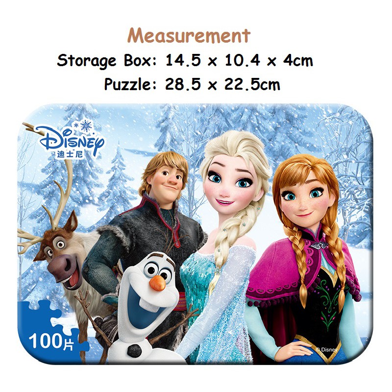100pcs Wooden Jigsaw Puzzle with Storage Box [ Disney Frozen 3604] Kid ...