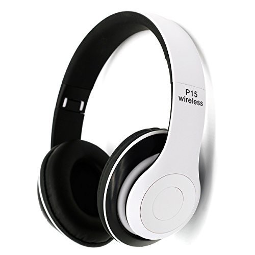 P15 Wireless Bluetooth Over The Ear Super Bass Stereo Headphone White Shopee Malaysia