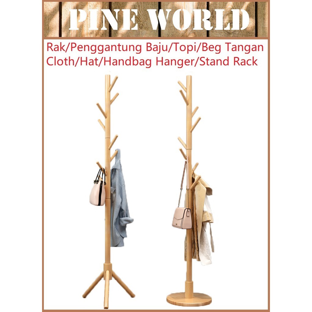 READY STOCK PINE WORLD FURNITURE Rak Penggantung Baju / Cloth Hanger ...