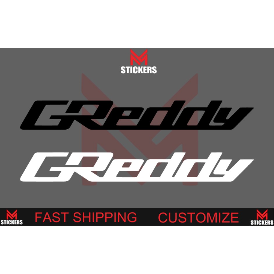 GREDDY WINDSCREEN CAR STICKER MYVI VIOS CITY CIVIC HONDA TOYOTA NISSAN ...