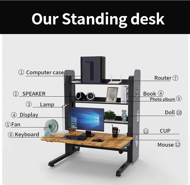 Standing study table / height adjustable table / electric table ...