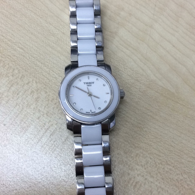 Tissot ladies white ceramic bracelet watch Shopee Malaysia