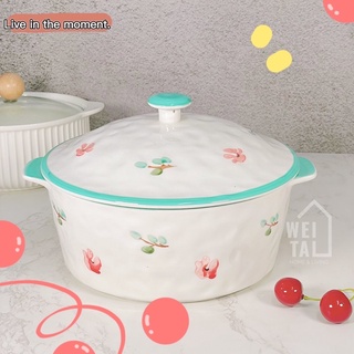 Simax Round Glass Casserole Dish: Clear Glass Round Casserole Dish with Lid  and Handles - Covered Bowl for Cooking, Baking, Serving, etc. - Microwave