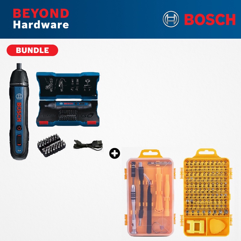 BOSCH [Bundle] GO 2 Kit Smart Screwdriver + 110In1 Precision Screwdriver Set Shopee Malaysia