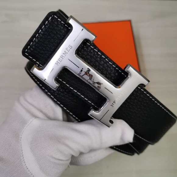 Silver discount hermes belt