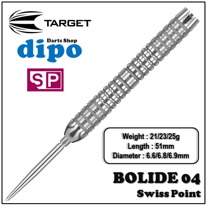 Bolide 04 90% Tungsten Steel Tip Darts