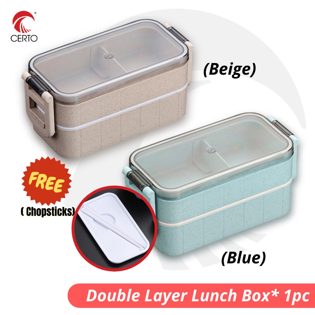 1pc Lunch Box 2 Layer Stainless Steel Insulation Thermo Thermal Lunch Box  Food Container Hot Food Container For Adults (d-v2)