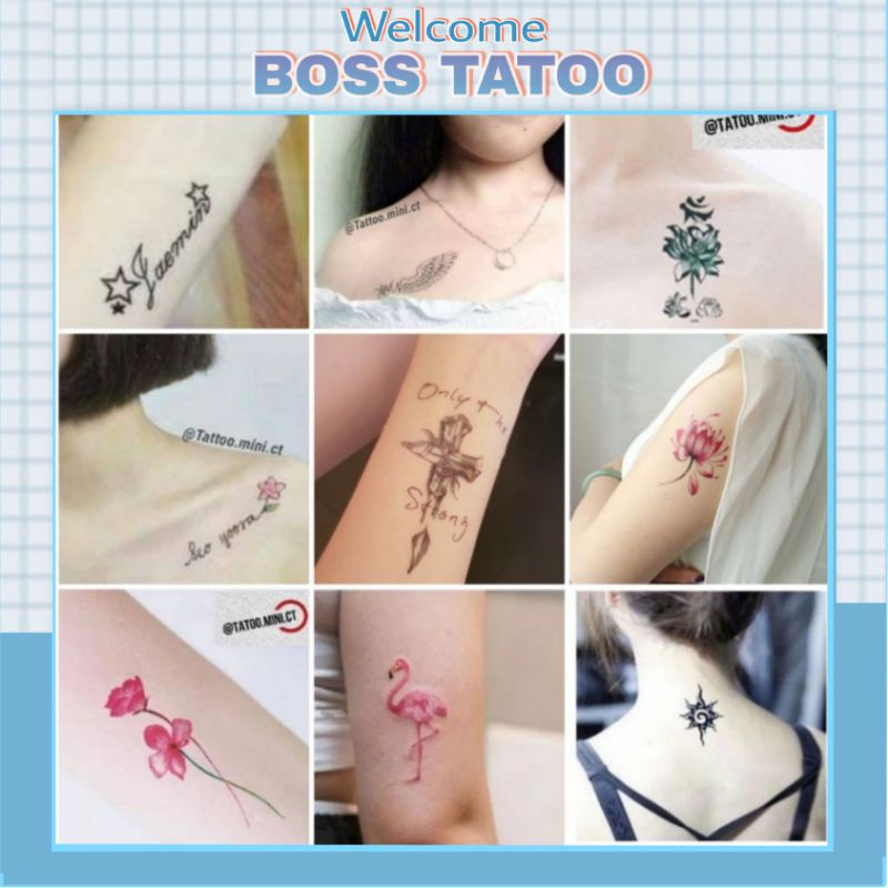 50 Temporary Tattoo Stickers, Unique Art mini Tattoo, Random Sample ...