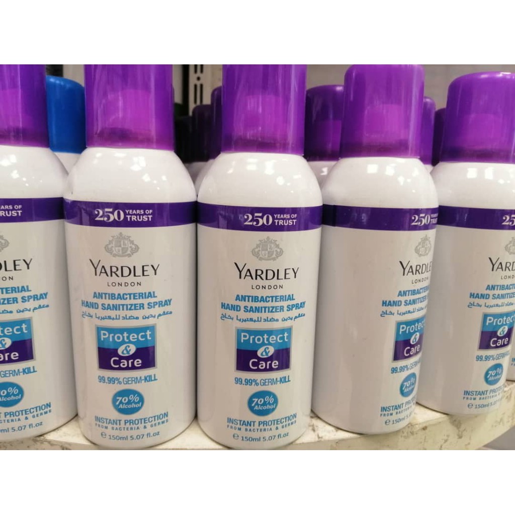 Yardley Hand Sanitizer Spray 150 ml Shopee Malaysia