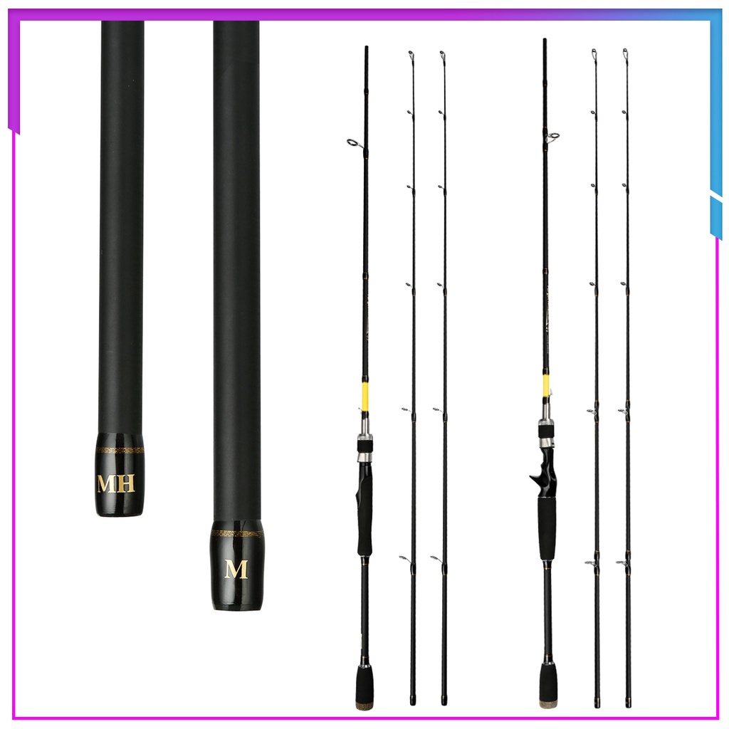 NYA】7ft M/MH 2 tip Professional type Carbon fiber high-performance fishing  rod Spinning/Baitcasting Rod Medium Light Fishing Rod Seawater/Freshwater fishing  rod